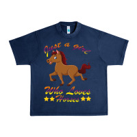 Navy Just a girl who loves horses Urban Heavy Tee - Bettercallsaul