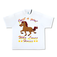Just A Girl Who Loves Horses Urban Heavy Tee | Teevron