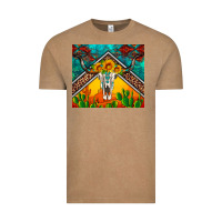 Vintage Coffee western sunflowers longhorn bull skull Vintage Tee - Artiststas