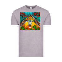 Vintage Zinc western sunflowers longhorn bull skull Vintage Tee - Artiststas