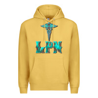Antique Gold licensed practical nurse medical symbol Premium Hoodie - BarkalooDesign