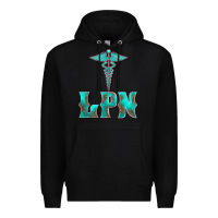 Black licensed practical nurse medical symbol Premium Hoodie - BarkalooDesign