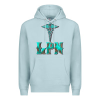 Blue Mist licensed practical nurse medical symbol Premium Hoodie - BarkalooDesign
