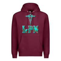 Burgundy licensed practical nurse medical symbol Premium Hoodie - BarkalooDesign