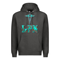 Charcoal Heather licensed practical nurse medical symbol Premium Hoodie - BarkalooDesign