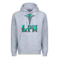 Heather Grey licensed practical nurse medical symbol Premium Hoodie - BarkalooDesign