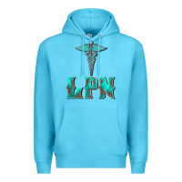 Ocean Blue licensed practical nurse medical symbol Premium Hoodie - BarkalooDesign