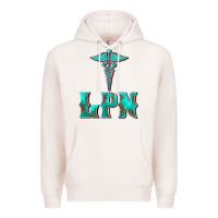 Pale Pink licensed practical nurse medical symbol Premium Hoodie - BarkalooDesign