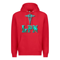 Red licensed practical nurse medical symbol Premium Hoodie - BarkalooDesign