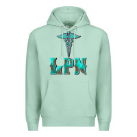 Seafoam licensed practical nurse medical symbol Premium Hoodie - BarkalooDesign