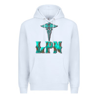 White licensed practical nurse medical symbol Premium Hoodie - BarkalooDesign