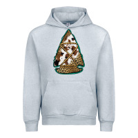 Heather Grey cowhide leopard arrowhead Urban Hoodie - Jasminsmagicworld