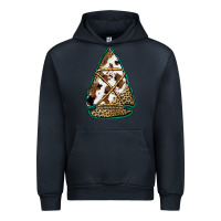 Navy cowhide leopard arrowhead Urban Hoodie - Jasminsmagicworld