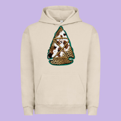 Cowhide Leopard Arrowhead Urban Hoodie Designed By Jasminsmagicworld