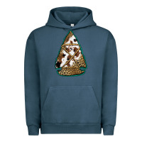 Pigment Midnight Navy cowhide leopard arrowhead Urban Hoodie - Jasminsmagicworld