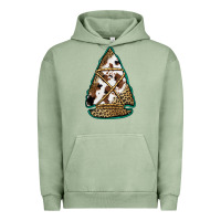 Pigment Oil Green cowhide leopard arrowhead Urban Hoodie - Jasminsmagicworld