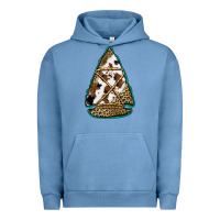 Pigment Pebble Blue cowhide leopard arrowhead Urban Hoodie - Jasminsmagicworld