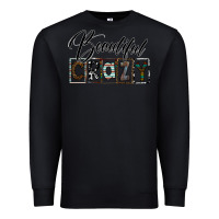 Black beatiful crazy Premium Sweatshirt - SublimationCraftShop
