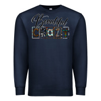 Navy beatiful crazy Premium Sweatshirt - SublimationCraftShop