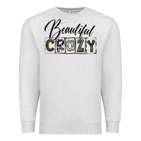Oatmeal Heather beatiful crazy Premium Sweatshirt - SublimationCraftShop