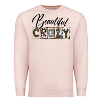 Pale Pink beatiful crazy Premium Sweatshirt - SublimationCraftShop