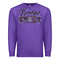 Purple beatiful crazy Premium Sweatshirt - SublimationCraftShop
