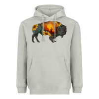 Moon Dust sunflower bison Heavyweight Hoodie - RanaPortraitStore