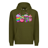 Army Green lgbtq coffee Premium Hoodie - Jasminsmagicworld