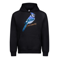 Black Blue Jay Bird Urban Hoodie - LillyAllenDesigns