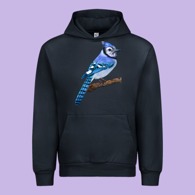 Blue Jay Bird Urban Hoodie Designed By Lillyallendesigns