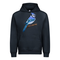 Navy Blue Jay Bird Urban Hoodie - LillyAllenDesigns