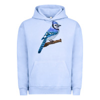 Pigment Grape Ice Blue Jay Bird Urban Hoodie - LillyAllenDesigns
