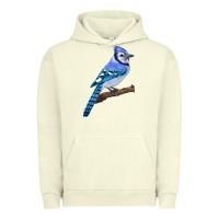 Pigment Pistachio Blue Jay Bird Urban Hoodie - LillyAllenDesigns