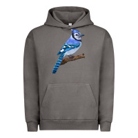 Pigment Tornado Blue Jay Bird Urban Hoodie - LillyAllenDesigns