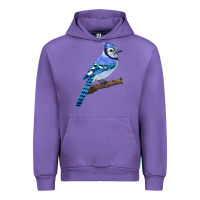Tulip Blue Jay Bird Urban Hoodie - LillyAllenDesigns