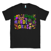 Black happy mardi gras Classic Tee - FaDigitalArtStudio