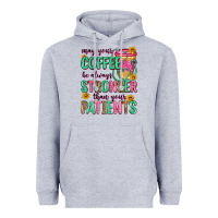 Heather Grey may your coffee be always stronger than your patie Heavyweight Hoodie - Zillion Design Studio