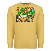 Antique Gold Bad and boozy st. patricks day Premium Sweatshirt - Neo Western