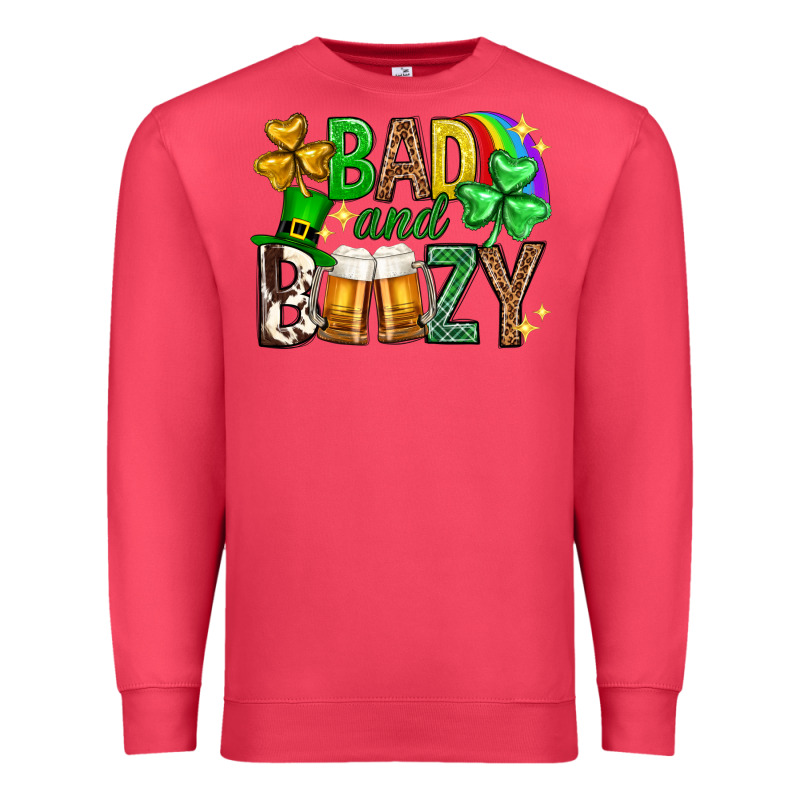 Bad And Boozy St. Patricks Day Premium Sweatshirt by Neo Western | Teevron