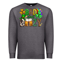 Charcoal Heather Bad and boozy st. patricks day Premium Sweatshirt - Neo Western
