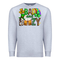 Heather Grey Bad and boozy st. patricks day Premium Sweatshirt - Neo Western