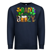 Navy Bad and boozy st. patricks day Premium Sweatshirt - Neo Western