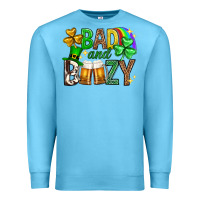 Ocean Blue Bad and boozy st. patricks day Premium Sweatshirt - Neo Western