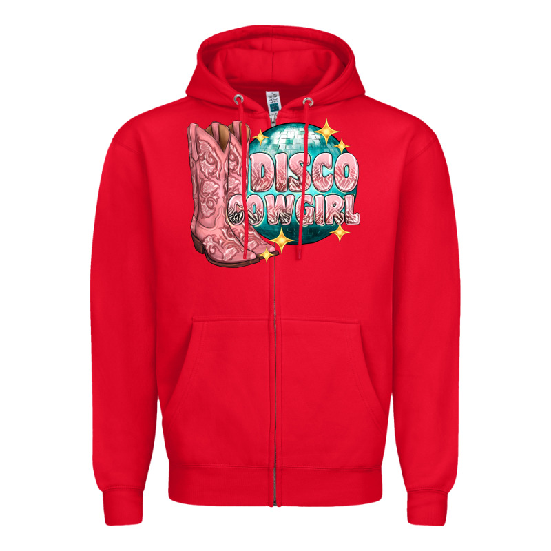 Western Disco Cowgirl Zipper Hoodie by texasbilliewilder | Teevron