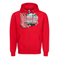 Red western disco cowgirl Zipper Hoodie - texasbilliewilder