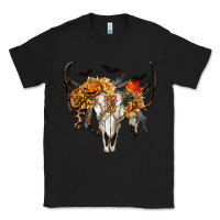 Black Halloween Bull Skull Classic Tee - RanaPortraitStore