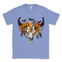 Colony Blue Halloween Bull Skull Classic Tee - RanaPortraitStore