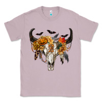 Lilac Halloween Bull Skull Classic Tee - RanaPortraitStore