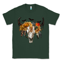 Sports Green Halloween Bull Skull Classic Tee - RanaPortraitStore
