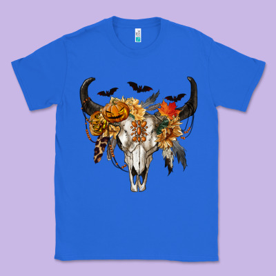 Halloween Bull Skull Classic Tee Designed By Ranaportraitstore
